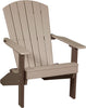 LuxCraft LuxCraft Recycled Plastic Lakeside Adirondack Chair Weather Wood on Chestnut Brown Adirondack Deck Chair LACWWCBR