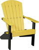 LuxCraft LuxCraft Recycled Plastic Lakeside Adirondack Chair Yellow on Black Adirondack Deck Chair LACYB