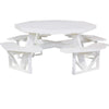 LuxCraft LuxCraft Recycled Plastic Octagon Picnic Table White Tables POPTW