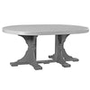 LuxCraft LuxCraft Recycled Plastic Oval Table Dove Gray On Slate / Bar Tables P46OTBDGS