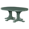 LuxCraft Green Recycled Plastic Oval Table