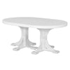 LuxCraft White Recycled Plastic Oval Table