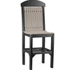 LuxCraft LuxCraft Recycled Plastic Regular Chair Weatherwood On Black / Bar Chair Chair PRCBWWB