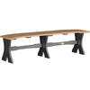 LuxCraft LuxCraft Recycled Plastic Table Bench Cedar On Black / 52" Bench P52TBCB