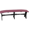 LuxCraft LuxCraft Recycled Plastic Table Bench Cherrywood On Black / 52" Bench P52TBCWB