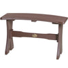 LuxCraft Chestnut Brown Recycled Plastic Table Bench