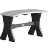 LuxCraft LuxCraft Recycled Plastic Table Bench Dove Gray On Black / 28" Bench P28TBDGB