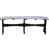 LuxCraft LuxCraft Recycled Plastic Table Bench Dove Gray On Black / 52" Bench P52TBDGB