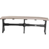 LuxCraft LuxCraft Recycled Plastic Table Bench Weatherwood On Black / 52" Bench P52TBWWB