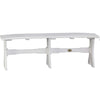 LuxCraft White Recycled Plastic Table Bench