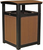 LuxCraft LuxCraft Recycled Plastic Trash Can Antique Mahogany on Black Accessories PTCAMB