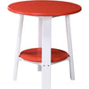 LuxCraft LuxCraft Red Recycled Plastic Deluxe End Table Red On White End Table PDETRW