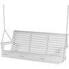 LuxCraft LuxCraft Rollback 5ft. Recycled Plastic Porch Swing White Rollback Porch Swing 5PPSW