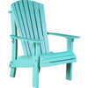 LuxCraft LuxCraft Royal Recycled Plastic Adirondack Chair Aruba Blue Adirondack Deck Chair RACAB