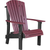 LuxCraft Cherry wood Royal Recycled Plastic Adirondack Chair