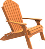 LuxCraft LuxCraft Tangerine Folding Recycled Plastic Adirondack Chair Tangerine Adirondack Deck Chair PFACT