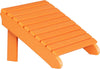 LuxCraft LuxCraft Tangerine Recycled Plastic Deluxe Adirondack Footrest Tangerine Adirondack Deck Chair PDAFT