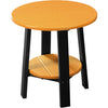 LuxCraft LuxCraft Tangerine Recycled Plastic Deluxe End Table Tangerine On Black End Table PDETTB