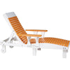 LuxCraft LuxCraft Tangerine Recycled Plastic Lounge Chair Tangerine On White Adirondack Deck Chair PLCTW