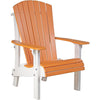 LuxCraft LuxCraft Tangerine Royal Recycled Plastic Adirondack Chair Tangerine On White Adirondack Deck Chair RACTW