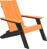 LuxCraft Luxcraft Tangerine Urban Adirondack Chair Tangerine on Black Adirondack Deck Chair UACTB