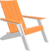 LuxCraft Luxcraft Tangerine Urban Adirondack Chair Tangerine on White Adirondack Deck Chair UACTW