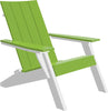 LuxCraft Luxcraft Urban Adirondack Chair Lime Green on White Adirondack Deck Chair UACLGW