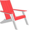 LuxCraft Luxcraft Urban Adirondack Chair Red on White Adirondack Deck Chair UACRW