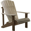 LuxCraft LuxCraft Weatherwood Deluxe Recycled Plastic Adirondack Chair Weatherwood On Chestnut Brown Adirondack Deck Chair PDACWWCBR