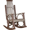 LuxCraft LuxCraft Weatherwood Grandpa's Recycled Plastic Rocking Chair (2 Chairs) Weatherwood On Chestnut Brown Rocking Chair PGRWWCBR