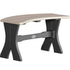 LuxCraft LuxCraft Weatherwood Recycled Plastic Table Bench Weatherwood On Black / 28" Bench P28TBWWB