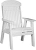 LuxCraft LuxCraft White 2' Classic Highback Recycled Plastic Chair White Chair 2CPBW