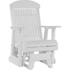LuxCraft LuxCraft White 2 foot Classic Highback Recycled Plastic Glider Chair White Glider Chair 2CPGW