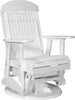 LuxCraft LuxCraft White 2 foot Classic Highback Recycled Plastic Swivel Glider Chair White Glider Chair 2SCPGW