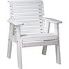 LuxCraft LuxCraft White 2' Rollback Recycled Plastic Chair White Outdoor Chair 2PPBW