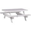 LuxCraft LuxCraft White Recycled Plastic 6' Rectangular Picnic Table White Tables P6RPTW