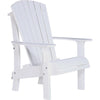 LuxCraft LuxCraft White Royal Recycled Plastic Adirondack Chair White Adirondack Deck Chair RACW