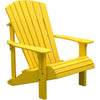 LuxCraft LuxCraft Yellow Deluxe Recycled Plastic Adirondack Chair Yellow Adirondack Deck Chair PDACY