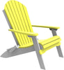 LuxCraft LuxCraft Yellow Folding Recycled Plastic Adirondack Chair Yellow on White Adirondack Deck Chair PFACYW
