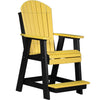 LuxCraft LuxCraft Yellow Recycled Plastic Adirondack Balcony Chair Yellow On Black Adirondack Chair PABCYB