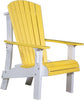 LuxCraft LuxCraft Yellow Royal Recycled Plastic Adirondack Chair Yellow on White Adirondack Deck Chair RACYW