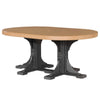LuxCraft Table Cedar On Black / Bar LuxCraft Recycled Plastic Oval Table P46OTCB-Bar
