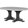 LuxCraft Table Dove Gray On Black / Bar LuxCraft Recycled Plastic Oval Table P46OTDGB-Bar