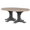 LuxCraft Recycled Plastic Oval Table Cherrywood On Black